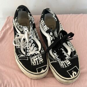 Vans Kids Black and White Sneakers
